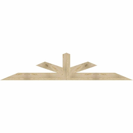 Ekena Millwork Saratoga Rough Sawn Timber Gable Bracket, Douglas Fir, 108"W x 22"H x 4"D x 6"F, 5/12 Pitch GBW108X22X0406SAR00RDF